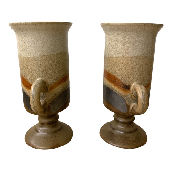 Artisan Handcrafted Irish Pottery Ceramic Coffee Mugs Cup Pair - Picture 3 of 6